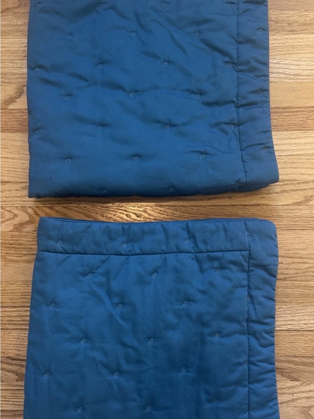 Yves Delorme Paris - 28” Euro Shams Aqua Blue- Set of 2 stunning quilted shams
